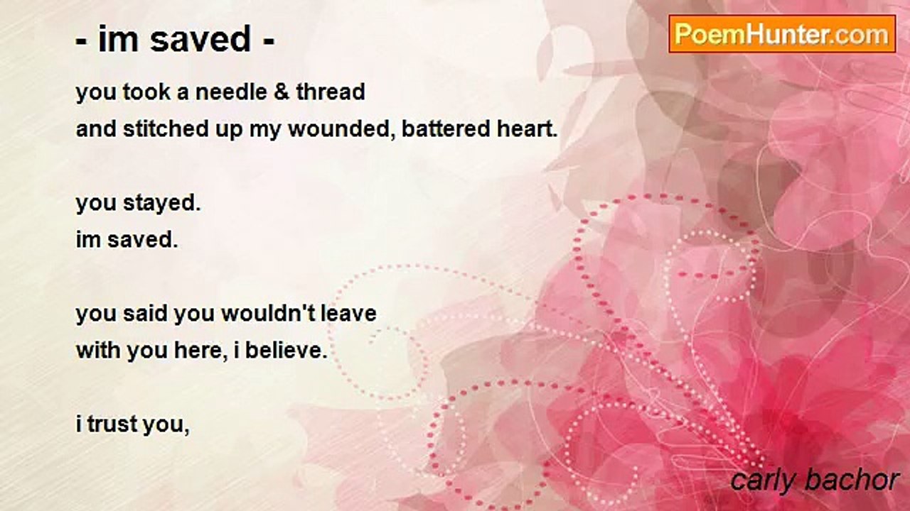carly bachor - - im saved -