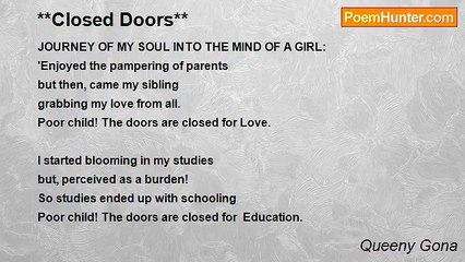 Queeny Gona - **Closed Doors**