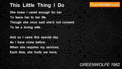 GREENWOLFE 1962 - This  Little  Thing  I  Do