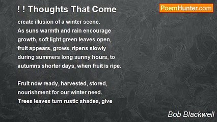 Bob Blackwell - ! ! Thoughts That Come