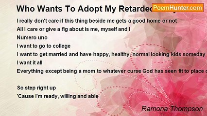 Ramona Thompson - Who Wants To Adopt My Retarded Baby?