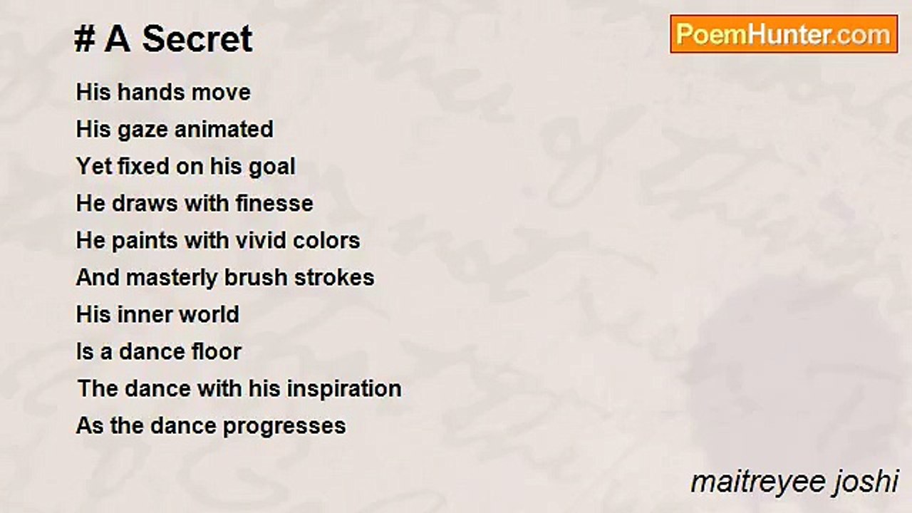 maitreyee joshi - # A Secret