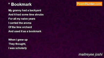 maitreyee joshi - * Bookmark