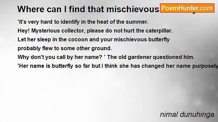 nimal dunuhinga - Where can I find that mischievous butterfly?