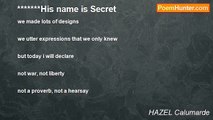 HAZEL Calumarde - *******His name is Secret