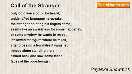 Priyanka Bhowmick - Call of the Stranger