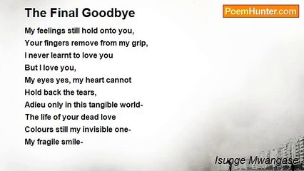 Isunge Mwangase - The Final Goodbye