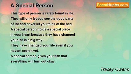 Tracey Owens - A Special Person