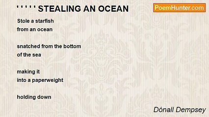 Dónall Dempsey - ' ' ' ' ' STEALING AN OCEAN