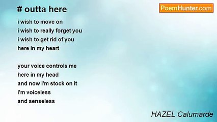 HAZEL Calumarde - # outta here