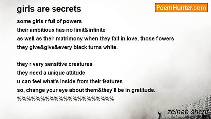 zeinab sherif - girls are secrets