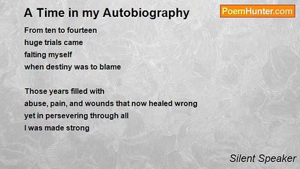Silent Speaker - A Time in my Autobiography