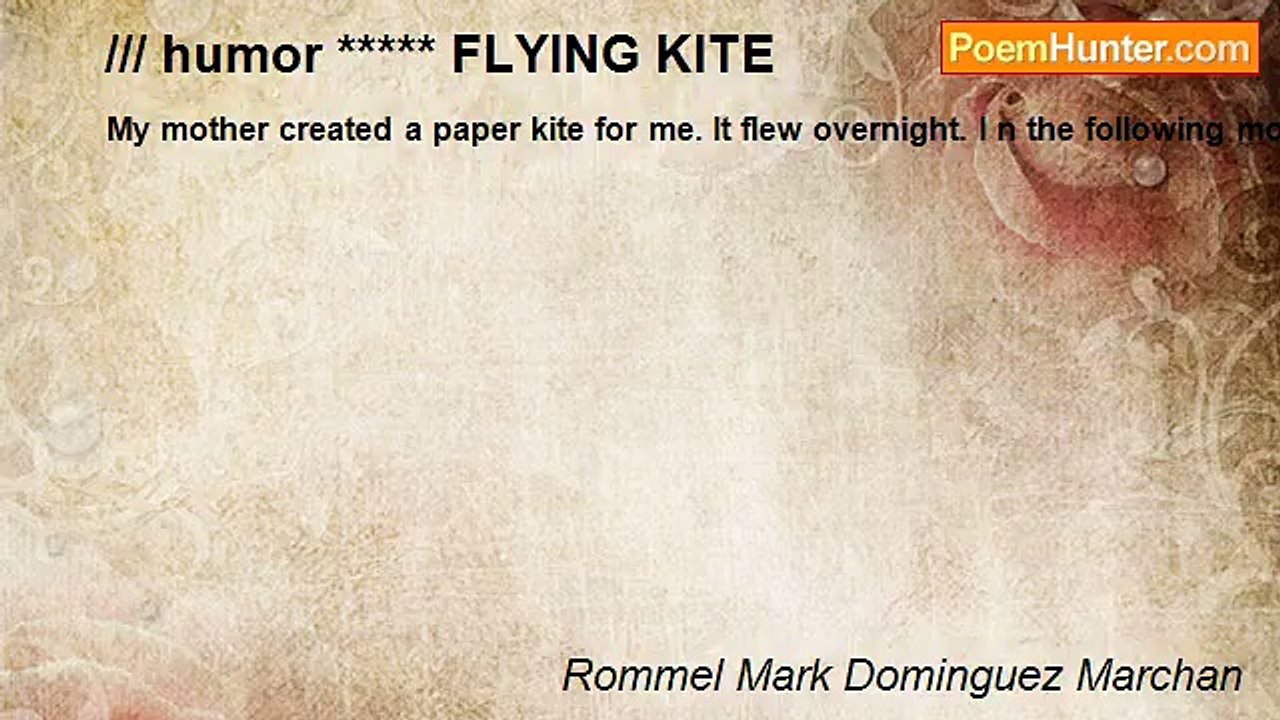 Rommel Mark Dominguez Marchan - /// humor ***** FLYING KITE