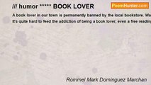 Rommel Mark Dominguez Marchan - /// humor ***** BOOK LOVER