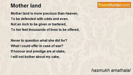 hasmukh amathalal - Mother land