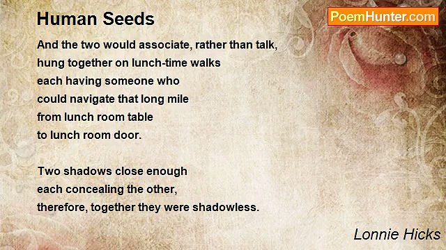 Lonnie Hicks - Human Seeds