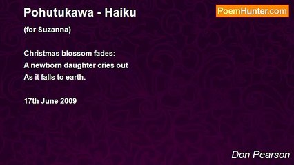 Don Pearson - Pohutukawa - Haiku
