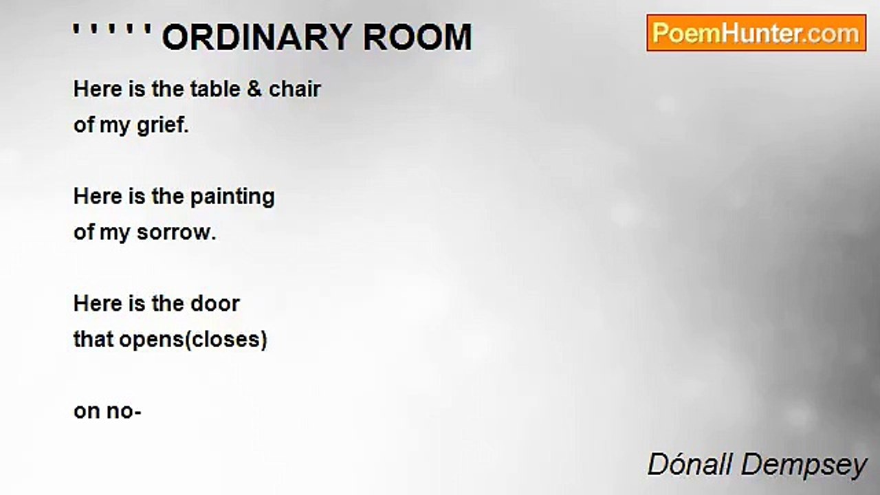 Dónall Dempsey - ' ' ' ' ' ORDINARY ROOM