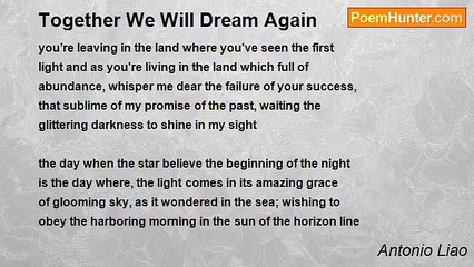 Antonio Liao - Together We Will Dream Again