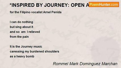 Rommel Mark Dominguez Marchan - *INSPIRED BY JOURNEY: OPEN ARMS