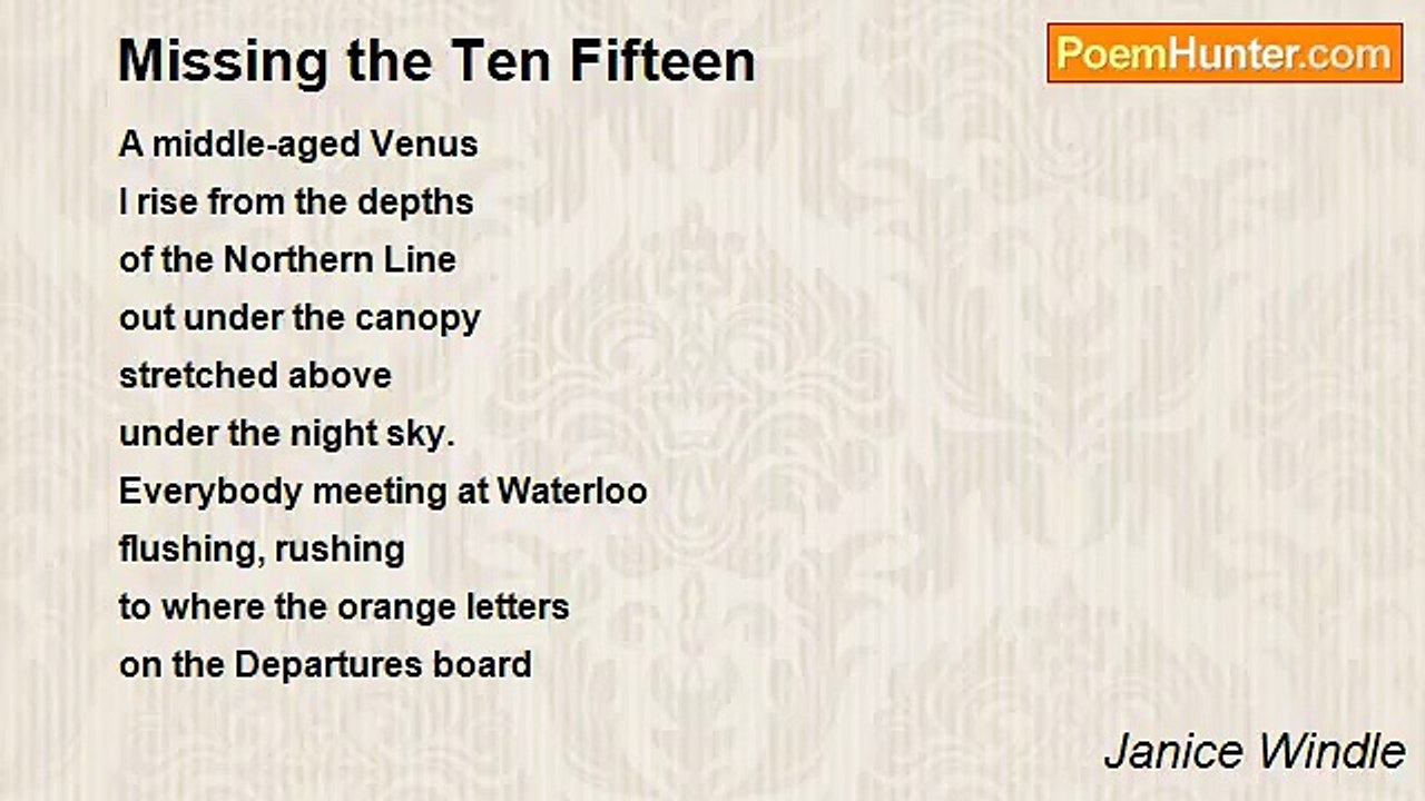 Janice Windle - Missing the Ten Fifteen