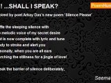 Seema Aarella - ! ! ! ...SHALL I SPEAK?