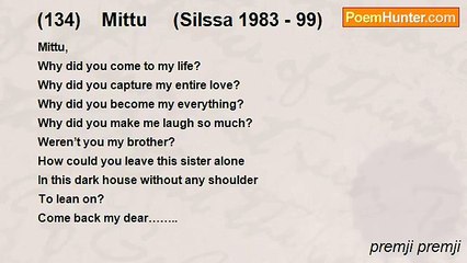 premji premji - (134)    Mittu     (Silssa 1983 - 99)