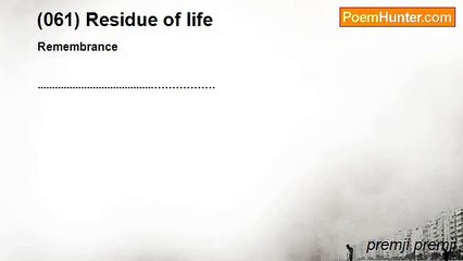 premji premji - (061) Residue of life
