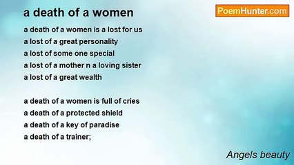Angels beauty - a death of a women