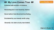 Marvin Brato Sr - ##  My Love Comes True  ##