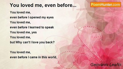 Geovanni Leaño - You loved me, even before...