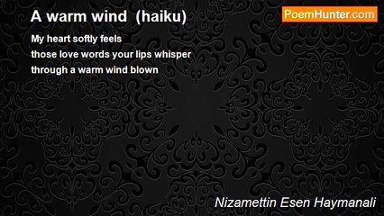 Nizamettin Esen Haymanali - A warm wind  (haiku)