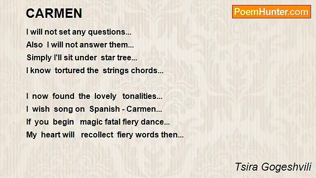 Tsira Gogeshvili - CARMEN