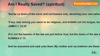 Mo... - Am I Really Saved? (spiritual)
