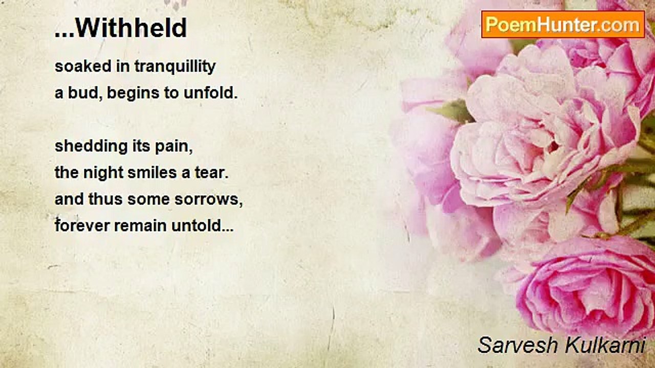 Sarvesh Kulkarni - ...Withheld