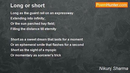 Nikunj Sharma - Long or short