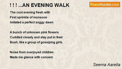 Seema Aarella - ! ! ! ...AN EVENING WALK