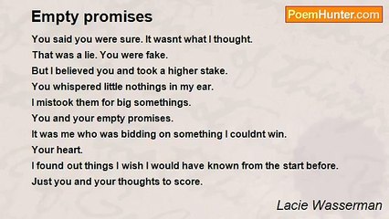 Lacie Wasserman - Empty promises
