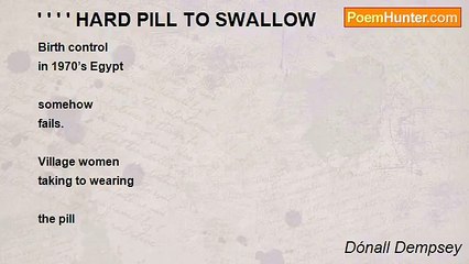 Dónall Dempsey - ' ' ' ' HARD PILL TO SWALLOW