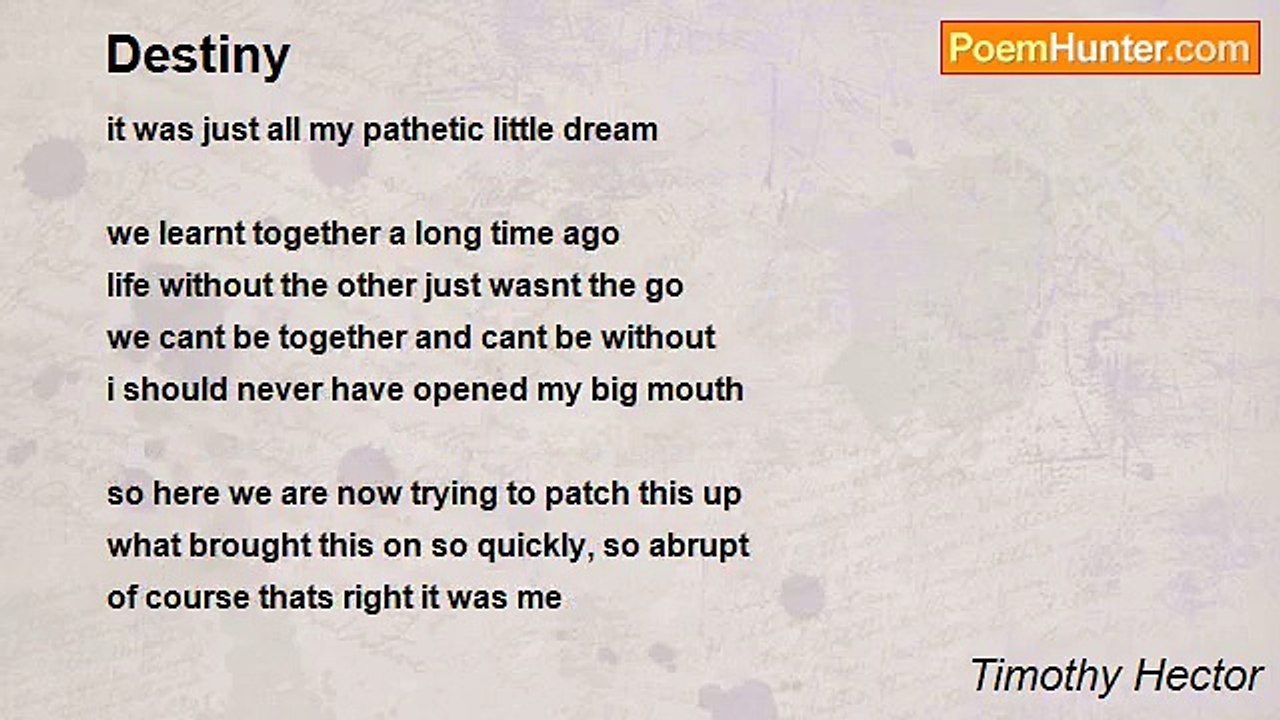 Timothy Hector - Destiny