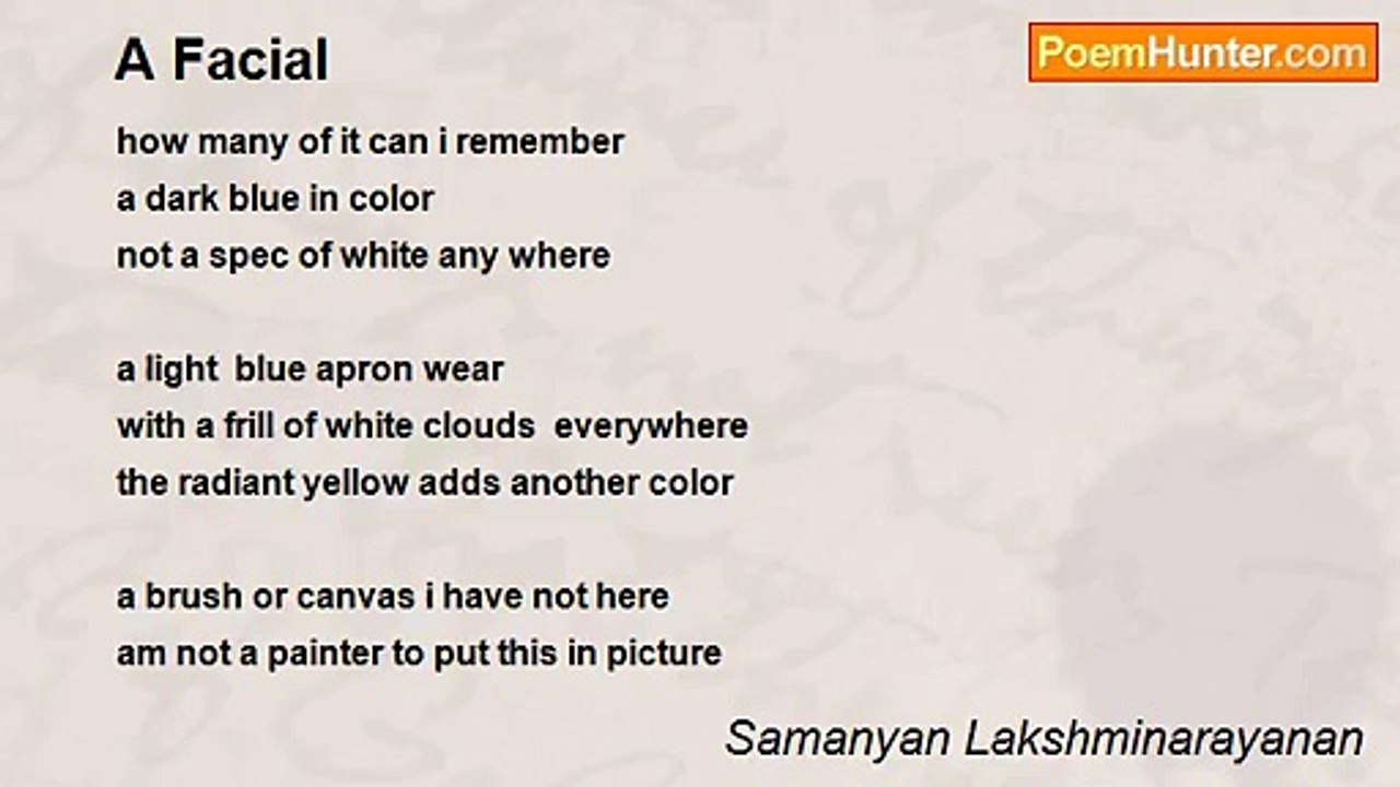 Samanyan Lakshminarayanan - A Facial