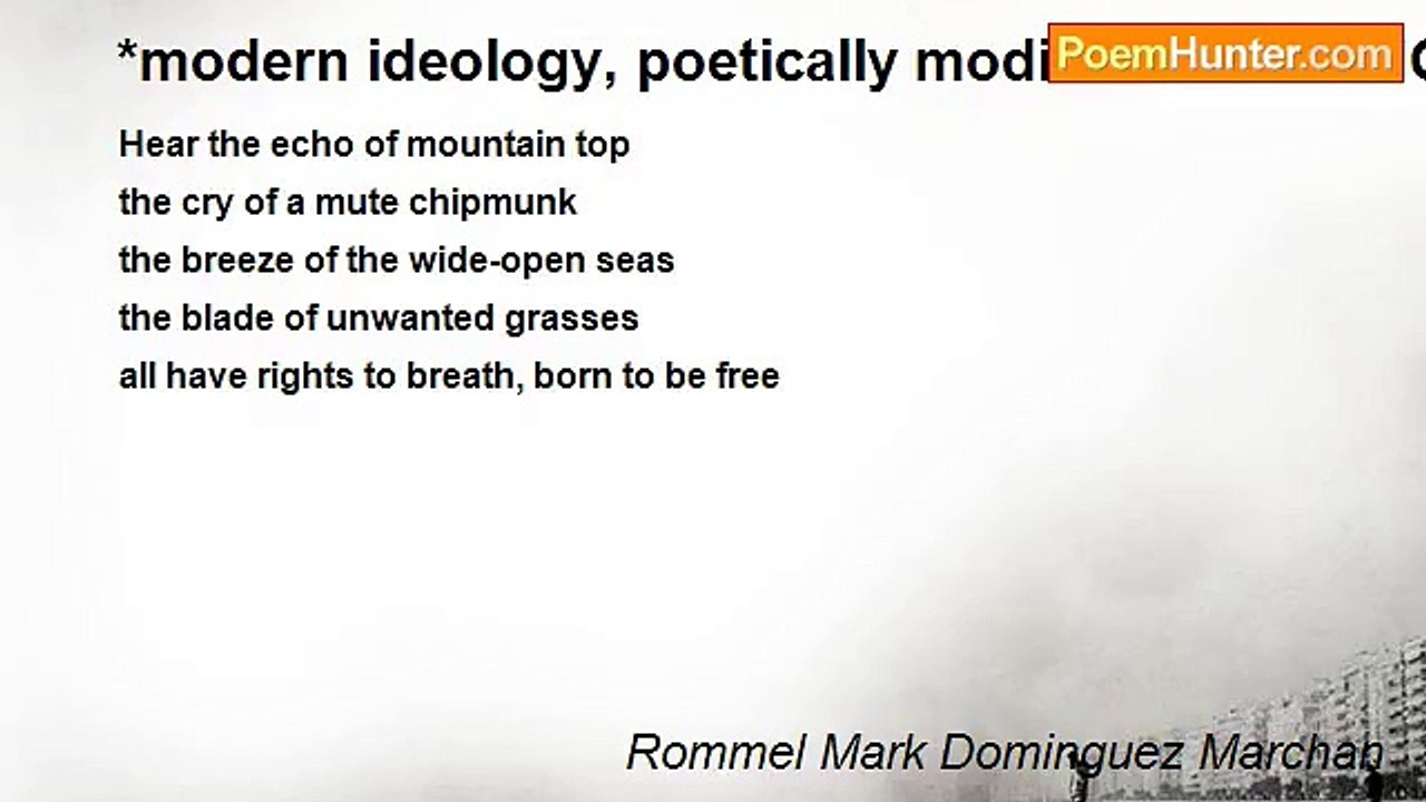 Rommel Mark Dominguez Marchan - *modern ideology, poetically modified........DEMOCRACY