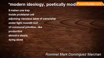 Rommel Mark Dominguez Marchan - *modern ideology, poetically modified..........COMMUNISM