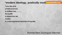 Rommel Mark Dominguez Marchan - *modern ideology, poetically modified........SOCIALISM