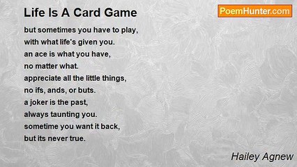 Hailey Agnew - Life Is A Card Game