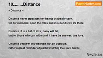 fawzia zie - 10.........Distance