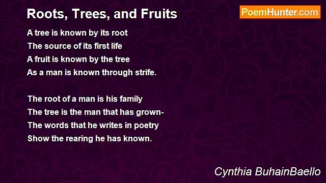 Cynthia BuhainBaello - Roots, Trees, and Fruits