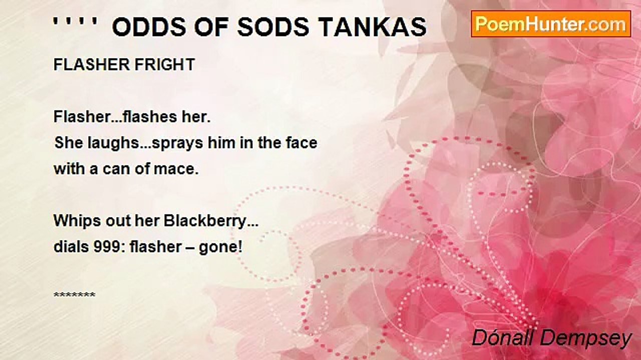 Dónall Dempsey - ' ' ' '  ODDS OF SODS TANKAS