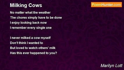 Marilyn Lott - Milking Cows