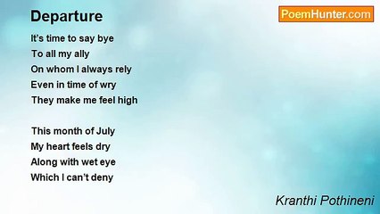 Kranthi Pothineni - Departure